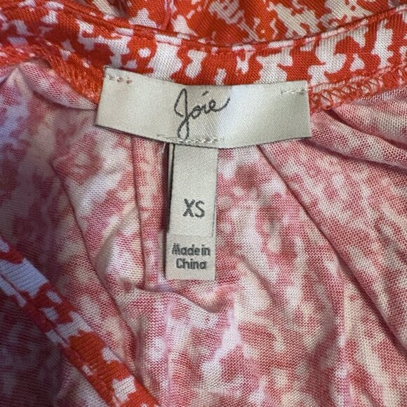 Joie Orange White Loose Fit Tank Top Women’s XS Free People Style SUMMER BEACH - Picture 7 of 9